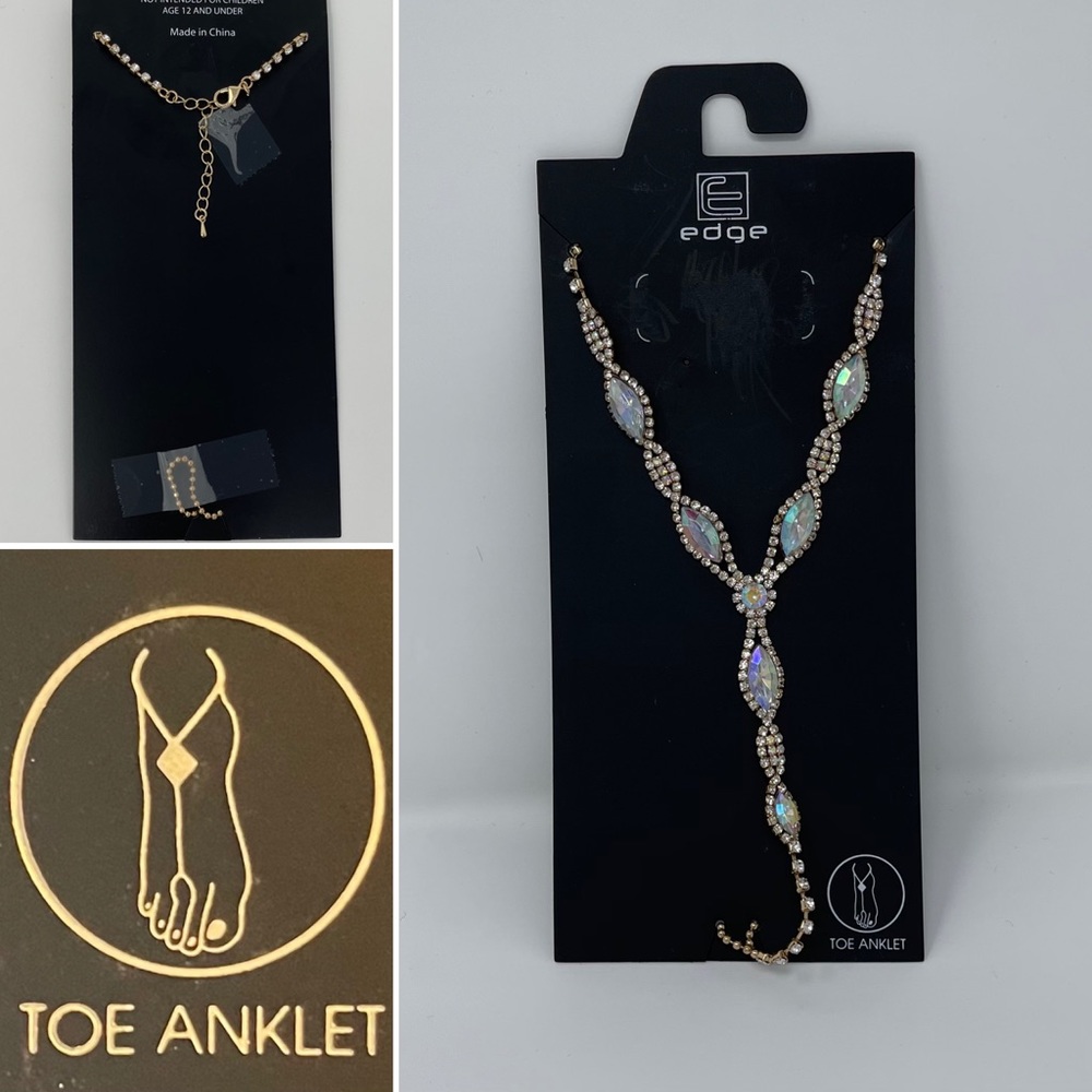 Rhinestone Toe Anklet